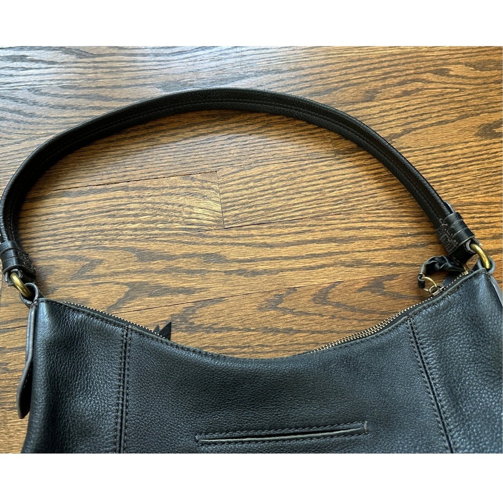 The Sak Sequoia Leather Hobo Bag Women's Black Casual Boho Slouchy Purse Zipper - Picture 10 of 14